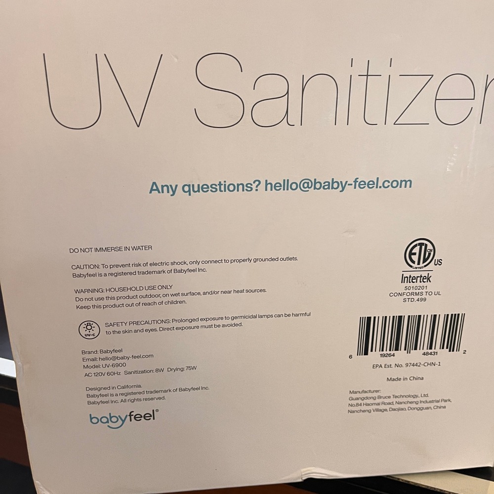Babyfeel UV-C Sterilizer & Dryer Large Capacity Sanitizer for Bottles & More NIB - Picture 12 of 13